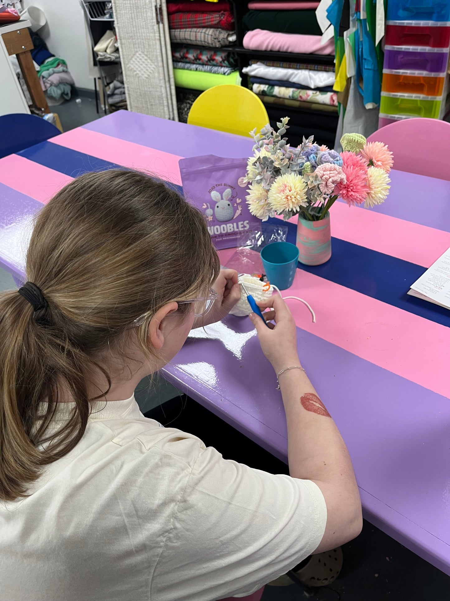 Kids crochet block Monday afternoons