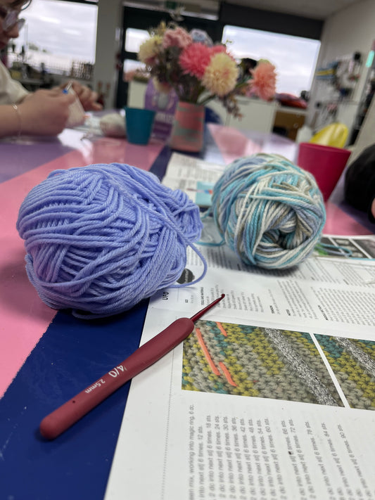 Kids crochet block Monday afternoons